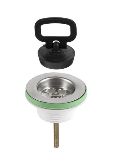 DIAMOND Odvod s čepom za plastični sudoper 1.1/2" WJ.107, dsp.kor 1.12